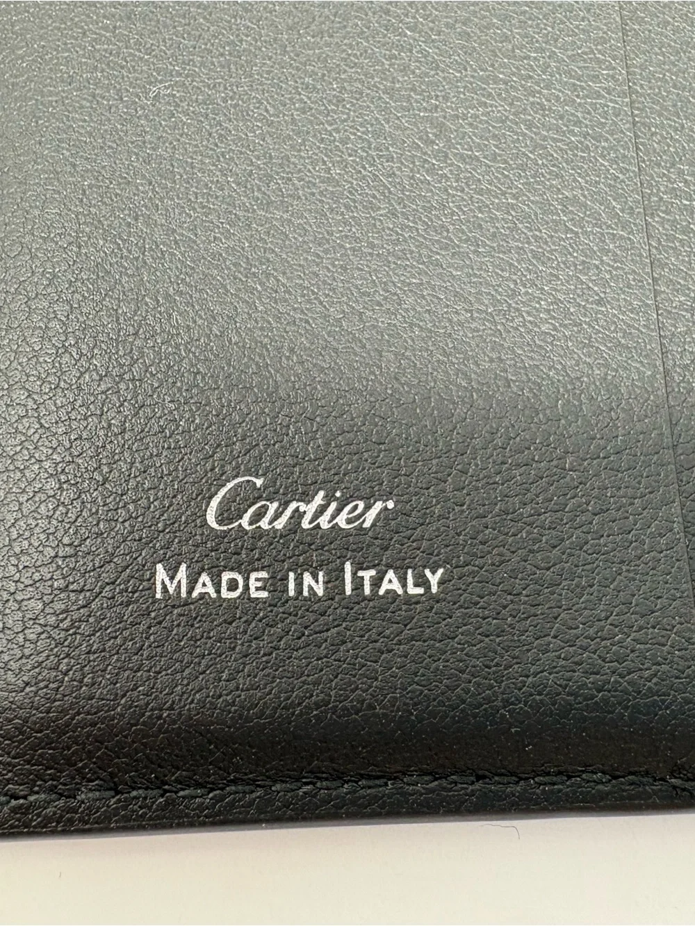 Cartier Panthere Black Calfskin Leather Wallet Card Holder SLG Slim Minimalist